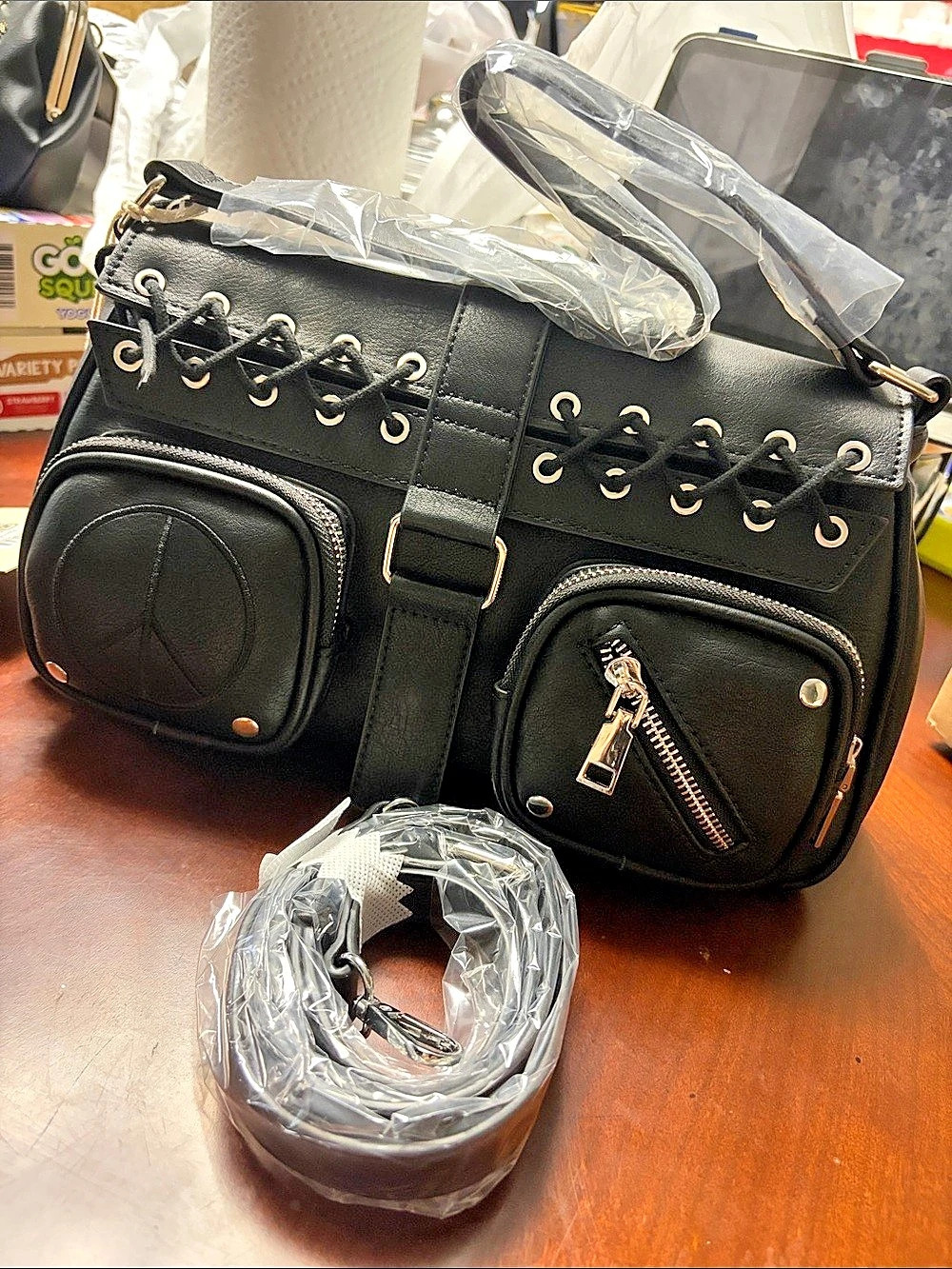 Wicked Misfit No Peace Corset Shoulder Bag